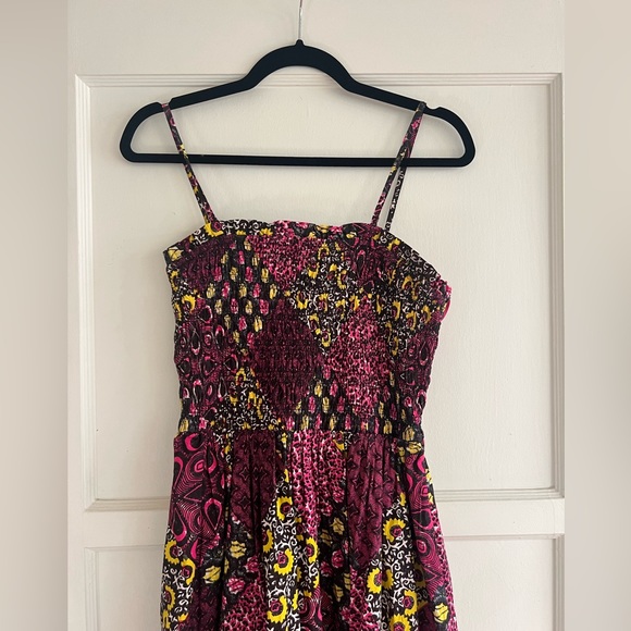Anthropologie Smocked Abstract Midi Dreas - Picture 6 of 10